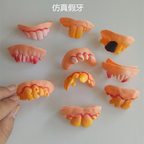 Halloween dentures buck teeth vampire teeth zombie incisors funny tricky tricky plastic soft braces spot