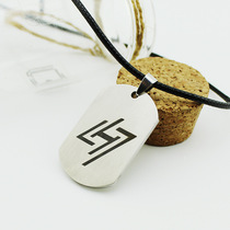 EXO Luhan LUHAN Reboot Symbol Titanium Steel Leather Rope Necklace Creative Design Versatile Niche Fashion Trend Necklace
