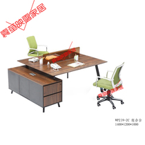 Minimalist modern desk Multi-person computer desk combination 2 4 6 people working position screen face to face desk
