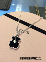 European special cabinet TOUS Peach Silk Bear Classic Section Black Manau 50 cm Round Pearl 925 Pure Silver Necklace Woman