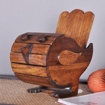 Thai crafts wooden birds multifunctional storage tissue box creative Environmental Protection paper box European tissue box