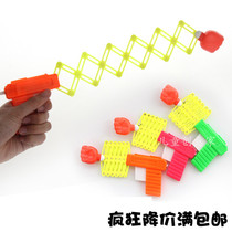 Magic telescopic fist gun Spring elastic gun Childrens toys after 80s nostalgic funny whole person small toy supply