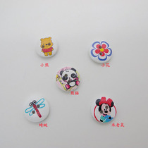 Accessories Accessories ☆ Baby sweater fashion buttons ☆ White wooden cartoon Buckle (Multi-Color 5 prices)