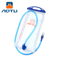 Outdoor 2L wide mouth drinking water bag portable riding backpack water bag compression food grade transparent White