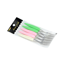 Japan imported stainless steel pastry fruit fork dessert fork small fork tableware fork 5 Pack