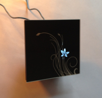 86 type tempered glass touch switch 1 union single open capacitive screen one single and double touch switch Black Orchid