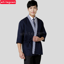 Japanese chef overalls restaurant Japanese sushi restaurant seven-cut sleeves autumn and winter uniforms Korean cuisine chef waiter