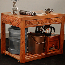 God Carving Basil Flowers Pear Wood Kung Fu Tea Tray Tea Tray Tea Table TEA SEA SOLID WOOD FAMILY TABLE COMBINED SMALL NUMBER