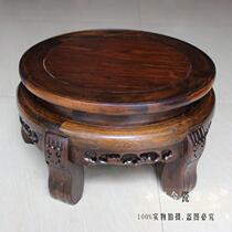 Fish tank solid wood base round large vase base