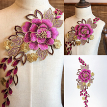 Clothing dress dress dress collar collar fake collar embroidery flower flower patch