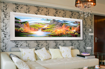 Baodisheng Jinjubao Feng Shui living room modern decorative painting wood carving TV background wall painting relief painting mural Solid wood