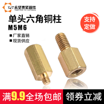 M4M5M6 single-head hexagonal copper column isolation chassis motherboard screw board support isolation column copper nut column