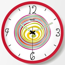  Madding watch wall clock Living room bedroom rainbow mute simple pastoral creative luminous pointer resin wall clock C642