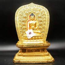 Tibetan Buddhism Nepal Gilt copper with King Kong base Buddha Statue Shakyamuni Buddha Buddha Statue one foot