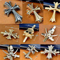 Korean version of Kroheart hardware clothing skull plating metal shoe buckle shoes flower accessories decorative cross