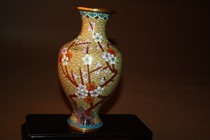 60s old foreign trade copper tire wire gilded enamel cloisonne vase ornaments