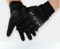 Oji anti new black summer Four Seasons winter scraping wear-resistant riding gloves all finger carbon fiber tortoise tactical gloves