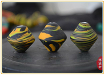 Boshan handmade twisted flying saucer-shaped old glass beads scattered beads 22-25mm stirred tire top new shape