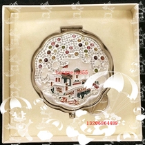 Russian Customs Makeup Mirror Carry-on Portable Folding Insert Small Mirror Gift Box Eurostyle Lady Bifacial Mirror