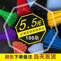  Color cable ties Optional nylon cable ties 4*200mm red yellow blue green purple and orange Black and white cable ties 100 pieces