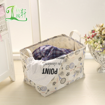 Cotton and linen dirty clothes basket folding storage box bucket large waterproof laundry basket Dirty clothes storage basket Toy storage box