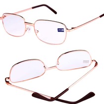 Metal frame reading glasses with power old light mirror 100 degrees Metal reading glasses 200 degrees for the elderly glasses