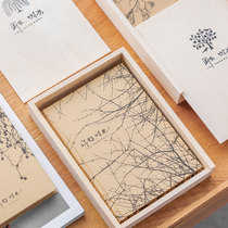 Goodbye time wooden box diary retro Kraft paper thickened creative hand-painted graffiti notebook student gift