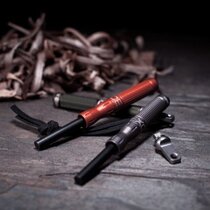 CNC fully waterproof beating fire and stone batter to take the fire bar Flame Lighter Outdoor Field Survival Supplies EDCGEAR