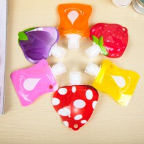 Cartoon Fruit Flexible Packaging Hand Sanitizer Split Bottle Shampoo water body lotion Bath Lotion Makeup Bottle