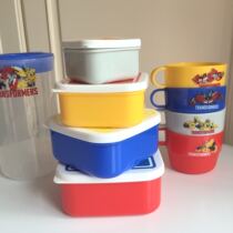 Deformed Diamond Plastic Cup Bowl Suit Laminated Lego Toys Children Poly Dining Cutlery Cutlery Boxed Lunch Box