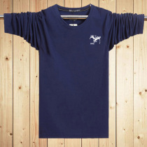 Men cotton T-shirt long sleeve men 2018 new autumn new size fat man long sleeve mens shirt shirt shirt round neck