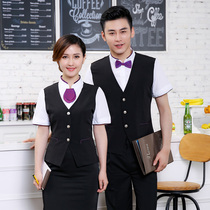 Long Wei United waiter vest men and women ktv bar overalls nightclub coffee Western restaurant uniform short sleeves