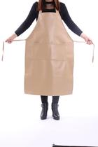 Home pet shop waterproof PU leather apron Hotel Chef Apron leather kitchen oil-proof neck apron