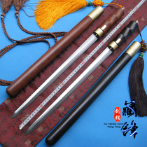  Longquan Tibetan dragon sword Acid branch Ebony handmade lock pattern steel manganese steel single rod sword dagger craft sword without blade