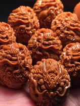 Nuclear carving fans handmade olive nuclear carving bracelets nine long xi zhu su gong famous Chen ren hua the experiment old nuclear short rounded