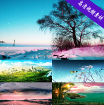 B0031 romantic four seasons scenery beautiful Lake grass flower tree LED big screen evening party stage video material