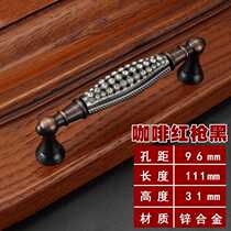 Crystal handle drawer kitchen cabinet door handle European-style wardrobe shoe cabinet door handle diamond-encrusted hardware handle 1077-
