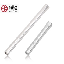 Tomorrow 999 foot silver cigarette holder handmade silver pipe straight cigarette holder faucet length No 2 mens gift with certificate