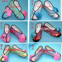 Opera shoes Huadan shoes color shoes increased embroidered shoes womens drama supplies color shoes ancient dress lady shoes opera color shoes bag