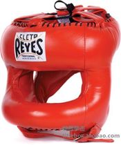 (Original) American REYES boxing helmet fighting MMA professional competition training head leather red