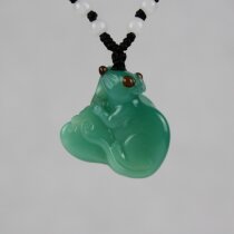 Number of me beautiful and beautiful Mouse Sichuan Yaan emerald green pendant playful boutique natural jade pendant necklace