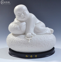 And for the gui xiao Sha Mi xiao and Maitreya Buddha laughing Buddha ornament Dehua white porcelain handicraft porcelain Maitreya Buddha statue