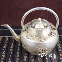 Boutique antique bronze collection copper copper brass antique ornaments business gift teapot wine pot dragon and phoenix kettle