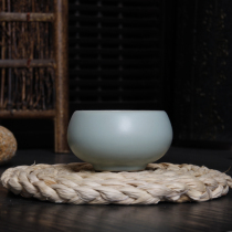 Ru kiln meditation Cup hand-drawn embryo tea cup Ruyao kung fu tea set Master Cup Tea Cup ceramic cup individual cup