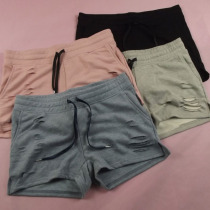 Ou single new high quality womens hot pants casual slim Joker hole fitness sports Terry shorts K037