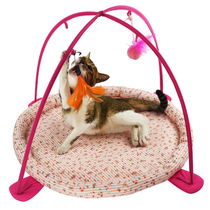 Connaught warm cat mat cat mint Feather Sound toy portable cat den foldable cat tent cat bed