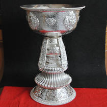Nepal pure handmade sterling silver large butter lamp sterling silver supply lamp sterling silver handmade lamp