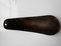 Qing Dynasty Old copper shoes plug shoes pull shoes and old objects old copper shoes used toolkit old