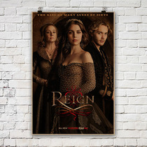 Queen poster in the wind Reign Mary Stuart Colour kraft retro oil canvas to figure custom