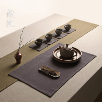 Tea mat Cotton Linen Tablecloth Linen square Japanese water-absorbing tea mat Tea Ceremony Small tea tablecloth